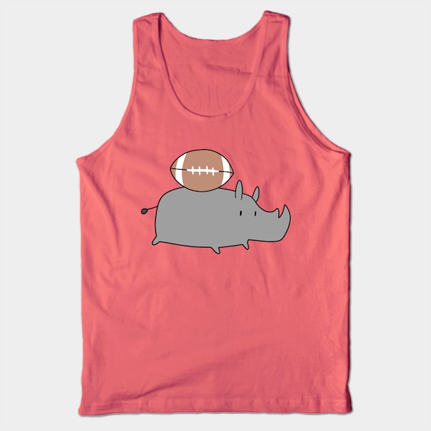 Football Rhino Tank Top by saradaboru